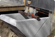 New Pre-Cast Bulkhead Installed
