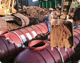 Two 4000gal Holding Tanks for 16 Home Advantex Septic