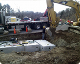 Septic tank installed 2500gal. and 1000gal.