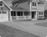 Completed Paver Driveway, Loamed + Seeded