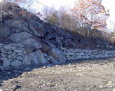 Commercial Retaining Wall Built Into Ledge